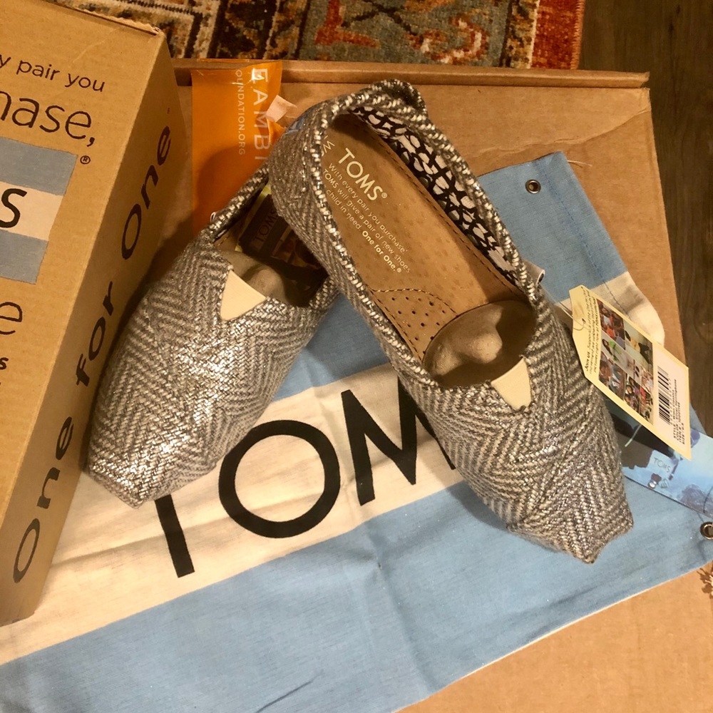 TOMS Classics Silver Herringbone